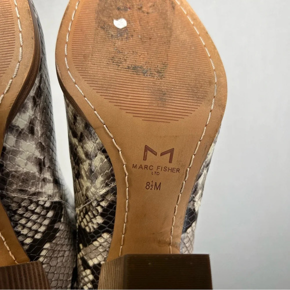 Marc Fischer | Snakeskin Bootie Heels Woman's 8.5 - Picture 5 of 7